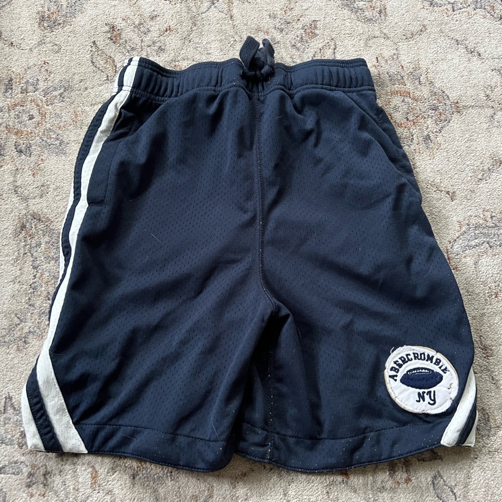 Abercrombie & Fitch Gym Shorts Blue Performance With Pockets Boys Size L